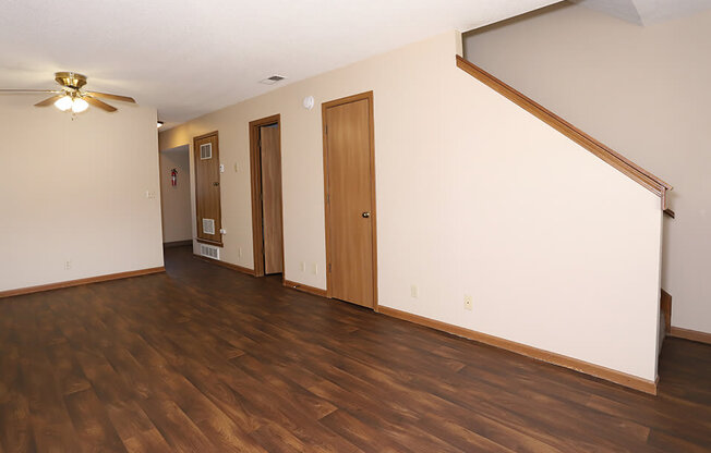 hardwood style flooring in units at cross creek apartments and townhomes