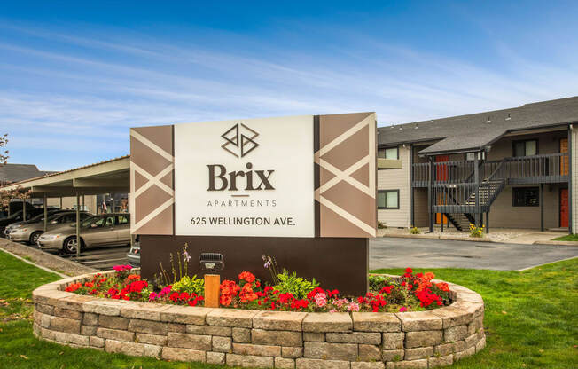 the sign apartments in front of a building at Brix, Walla Walla, WA, 99362