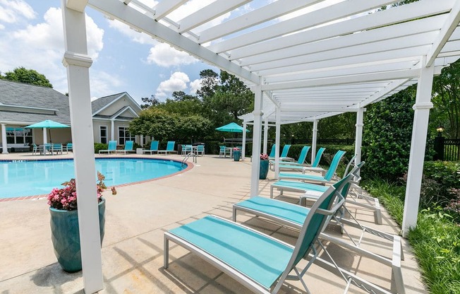 Tanning Deck Under Pergola at Villas at Hampton, Hampton, GA, 30228