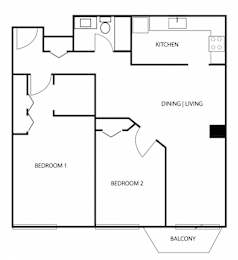 2 beds, 1 bath, 924 sqft, $3,999