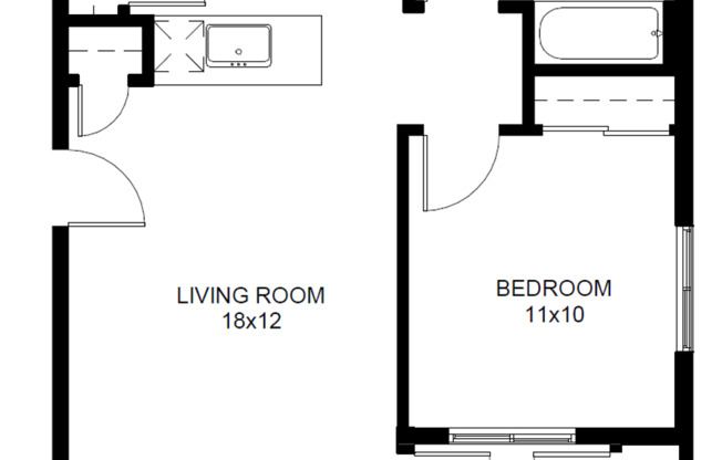 1 bed, 1 bath, 672 sqft, $1,449, Unit J102