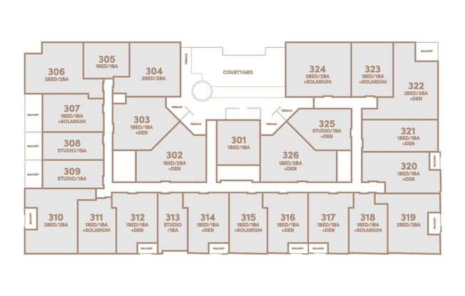 2 beds, 2 baths, 1,260 sqft, $2,640, Unit 322