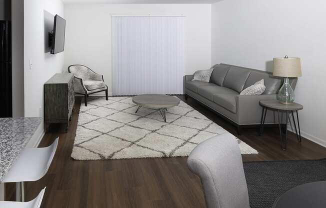 Modern Living Room at Steedman Apartments, MRD Conventional, Waterville, Ohio