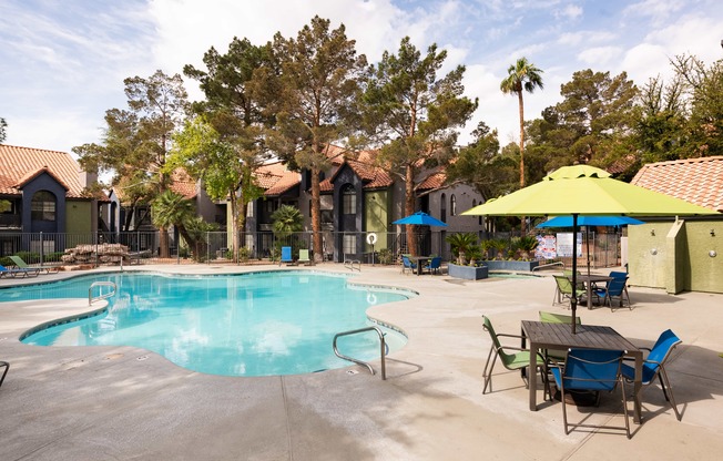 our resort style swimming pool is clean and ready for guests to enjoy