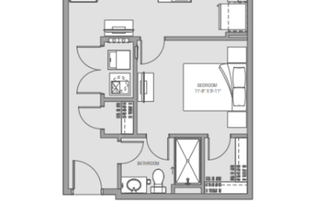 1 bed, 1 bath, 597 sqft, $1,129, Unit 333 - No Patio