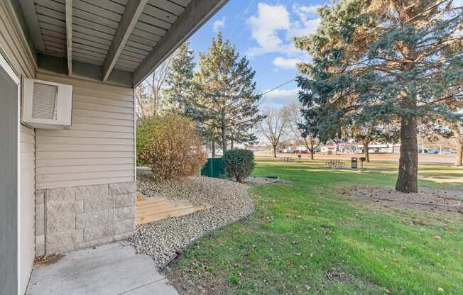 Patio with Lush Greenery