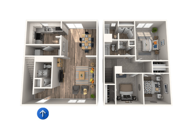 3 beds, 2.5 baths, 1,510 sqft, $1,525, Unit 25-E