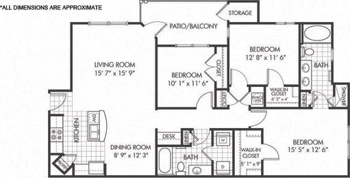 3 beds, 2 baths, 1,365 sqft, $1,845