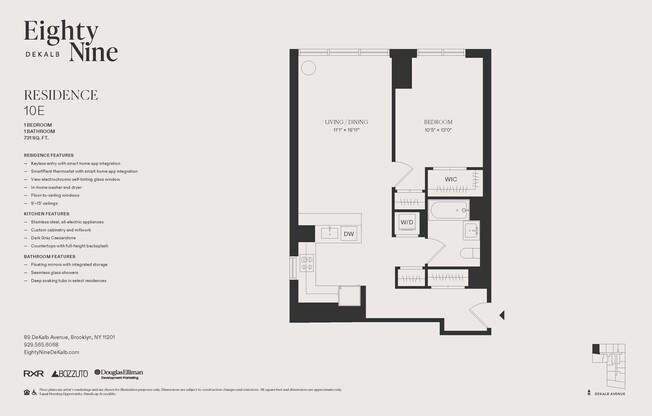 1 bed, 1 bath, $4,204, Unit 10E