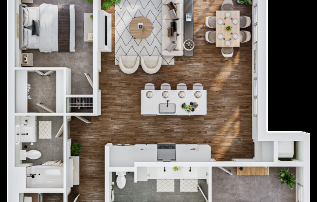 2 beds, 2 baths, 1,380 sqft, $3,095, Unit 158