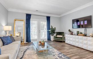 a living room with a couch and a coffee table at Marina Point, Chattanooga, TN 37415