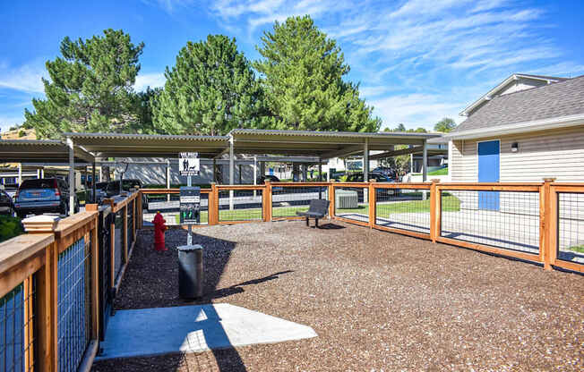 Brand new dog park at our Pocatello Apartments in Idaho