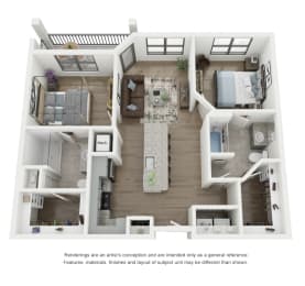 2 beds, 2 baths, 989 sqft, $1,917