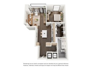 1 bed, 1 bath, 882 sqft, $3,745