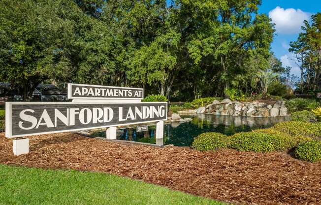 Property Entrance Sign at Sanford Landing Apartments, Sanford, FL