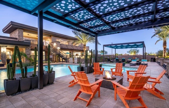 The Flats At Santan patio and firepit
