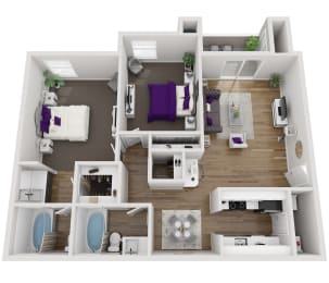 2 beds, 2 baths, 1,121 sqft, $1,655