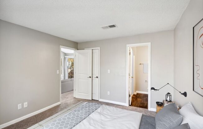 Model apartment bedroom