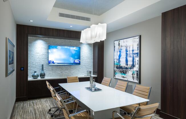 Executive conference room with presentation tv at Hanover Broadway