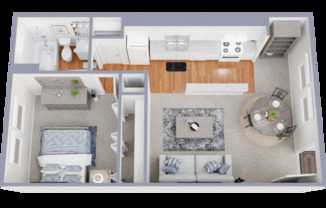 1 bed, 1 bath, 488 sqft, $1,261