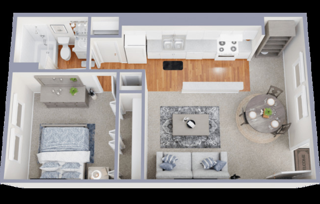 1 bed, 1 bath, 488 sqft, $1,261