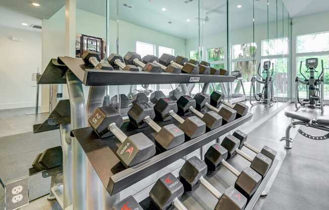 Fitness Center with Modern Equipment at Blu on the Boulevard, Baton Rouge, Louisiana