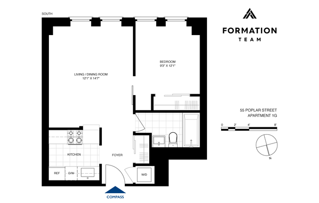 1 bed, 1 bath, 500 sqft, $3,000, Unit 1G