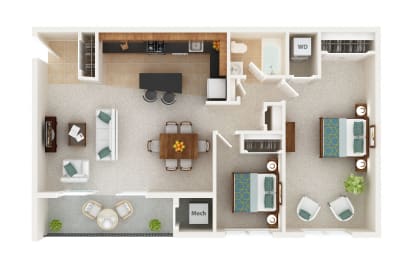 1 bed, 1 bath, 955 sqft, $2,026