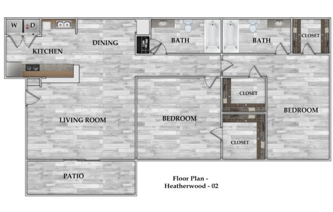 2 beds, 2 baths, 959 sqft, $941, Unit 1106