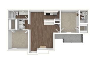 2 beds, 2 baths, 950 sqft, $1,654