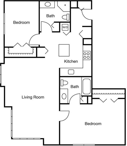 2 beds, 2 baths, 1,150 sqft, $3,485, Unit 411