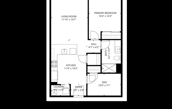 1 bed, 1 bath, 822 sqft, $1,925, Unit One11 307