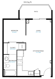 Studio, 1 bath, 515 sqft, $1,775