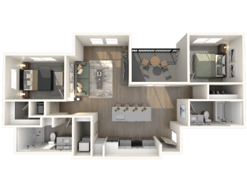 2 beds, 2 baths, 1,026 sqft, $1,950
