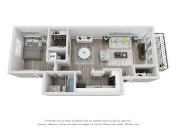1 bed, 1 bath, 804 sqft, $1,100