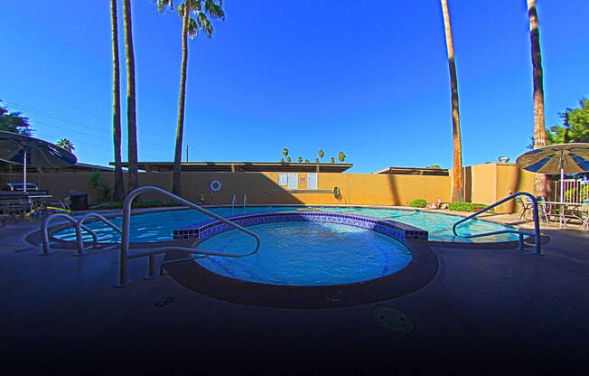 Pool & Pool Patio at The Van Buren Luxury Apartments in Tucson, AZ