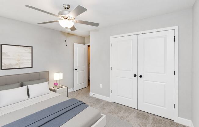 guest bedroom with closet
