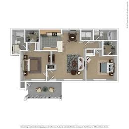 2 beds, 2 baths, 1,227 sqft, $1,815