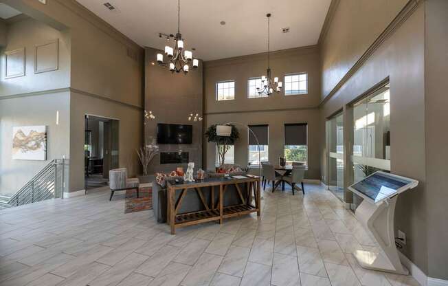 Clubhouse lounge at Woodbridge Villas Apartments, Sachse, Texas