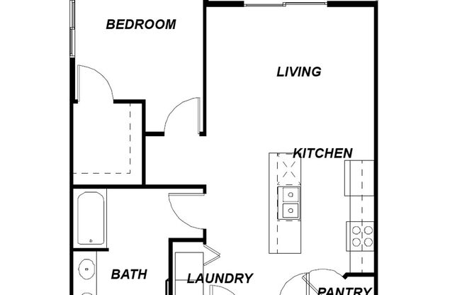 1 bed, 1 bath, 767 sqft, $1,545, Unit 5117-118