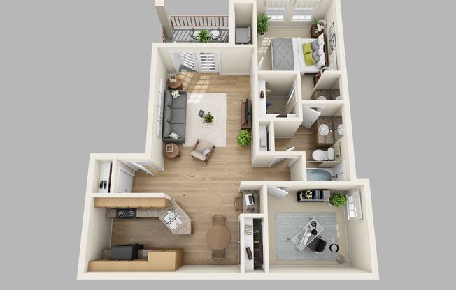 2 beds, 1 bath, 896 sqft, $1,269