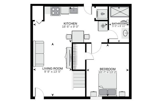 1 bed, 1 bath, $1,175, Unit Unit B