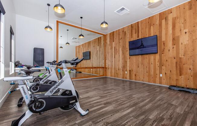 a room with a wooden floor