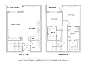 2 beds, 2.5 baths, 1,415 sqft, $5,036
