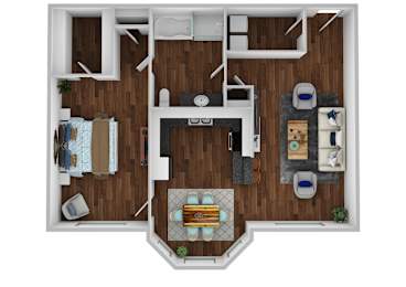 1 bed, 1 bath, 1,003 sqft, $1,075