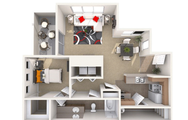 1 bed, 1 bath, 787 sqft, $1,275, Unit 2015