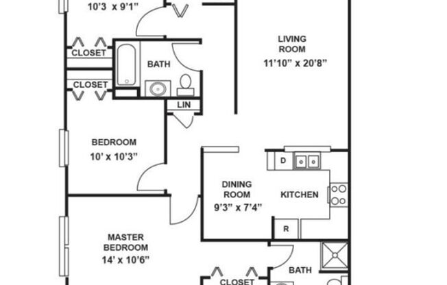 3 beds, 2 baths, 1,129 sqft, $1,609, Unit 146-01