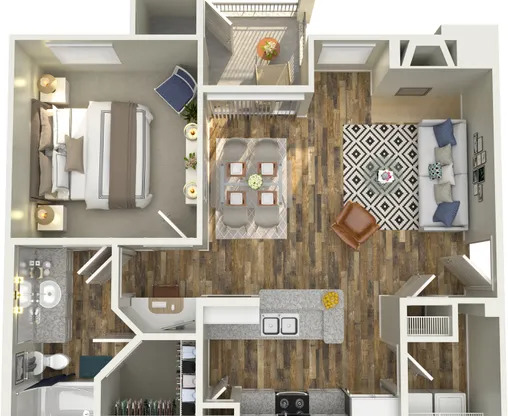 1 bed, 1 bath, 725 sqft, $1,430