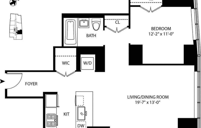 1 bed, 1 bath, 762 sqft, $6,500, Unit 31Y
