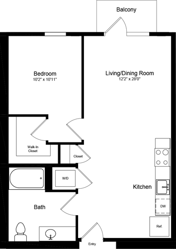1 bed, 1 bath, 689 sqft, $4,472, Unit 642